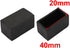 uxcell 4pcs Furniture Desk Chair Protector 20mmx40mm Square Rubber Leg Tip Cap Black...