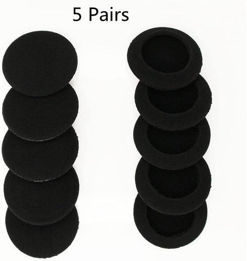 5 Pairs SHB4000WT Earpads Replacement Foam Ear Pads Pillow Cushion Cover Cups Parts Compatible with Philips SHB4000 SHB 4000WT Headphones (Black)...