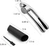 Garlic Press, Stainless Steel Garlic Press Tool with Cleaning Brush and Silicone Garlic Peeler 3 Pcs By Lechay...