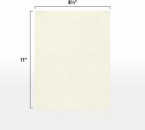 LUXPaper 8.5" x 11" Classic Linen Paper | Letter Size | Natural White | 70lb. Text | 50 Qty...