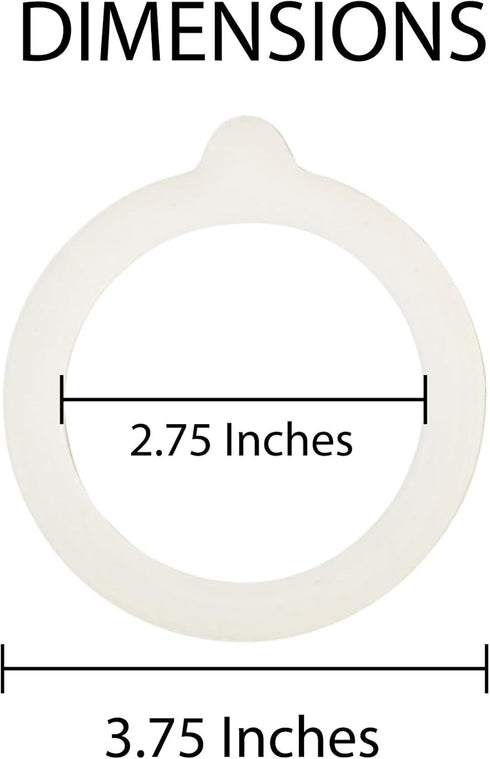 HIC Kitchen Replacement Gasket Seals, European-Grade Silicone, Fits Regular Mouth Canning Jars, Set of 4...