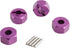 12mm Hex Wheel Hub Mount, Aluminum 7mm Thick with 2x10mm Stub Axle Pins for 1/10 Slash 4x4 & HQ 727 RC Cars Replacement Upgrade Parts (Purple)(Set...