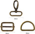 60pcs Keychain Hooks with D Rings Set Purse Hardware Metal Swivel Clip Hook Slides Buckles D-Ring Slide Buckle for Handbag Purse, Strap, Backpack ...