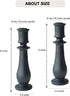 Candle Holder Taper Candle Holders-Black Candlestick Holders Set of 2,Black Modern Wood Candle Sticks Holder Decor?8" H?...