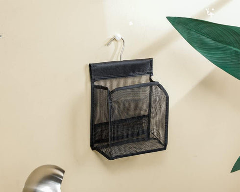 ALYER Hanging Mesh Shower Caddy Organizer Bathroom Storage Bag with Hooks for College Dorm, Gym, Swimming,RV and Travel,Black...