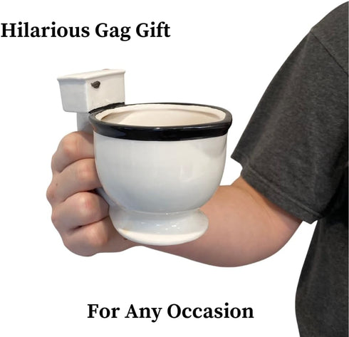 Evelots Toilet Mug Coffee Cup - Funny Gag Gift - Novelty Ceramic Candy Dish (10 Oz)...
