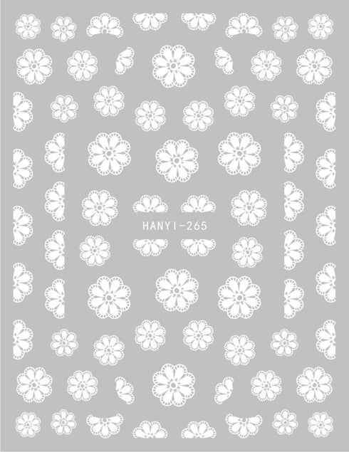 JMEOWIO 12 Sheets Spring White Flower Nail Art Stickers Decals Self-Adhesive Pegatinas Uñas Summer Butterfly Leaf Floral Nail Supplies Nail Art De...