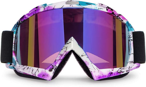 Motorcycle Goggles ATV Goggles Motocross Goggles Windproof Dirt Bike Goggles Dustproof Off Road Goggles Scratch Resistant PU Helmet MX Goggles Ski...