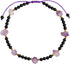 Natural Raw Amethyst with Black Agate Beads Ankle Bracelets for Women Healing Crystals Anklet Adjustable Handmade Jewelry...