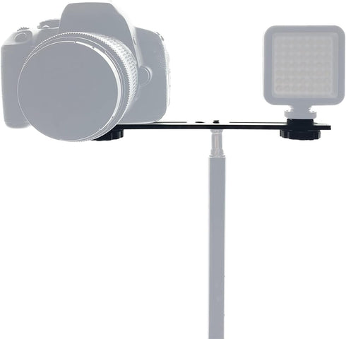 8"/20cm Dual Speedlite Camera Mount Tripod Bracket Flash Extension Bar, LED Video Light, DSLR Flash Light...