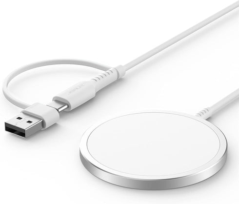 JSAUX Magnetic Wireless Charger Compatible for MagSafe Charger/iPhone 15/15 Pro/15 Plus/15 Pro Max/14/14 Pro/14 Plus/14 Pro Max/13/13 Pro/13 Pro M...