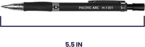 Pacific Arc 2mm Collegiate Lead Holder and Lead Sharpener, Black Drafting Pencil for Artist Drawing, Drafting, and Sketching...