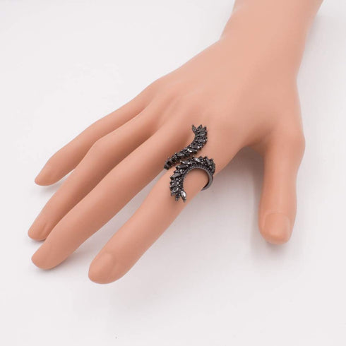 Lavencious Cocktail Fashion Ring Size Adjustable From 6-8.5 CZ Marquise Shape Jewelry for Women...