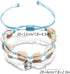 Boho Beaded Anklets Shell Ankle Bracelets with Silver Turtle Foot Chain Jewelry for Women 2Pcs...