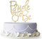 Bride to Be Cake Topper, Engagement, Bachelorette Party Decoration Supplies (Gold)...