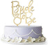 Bride to Be Cake Topper, Engagement, Bachelorette Party Decoration Supplies (Gold)...