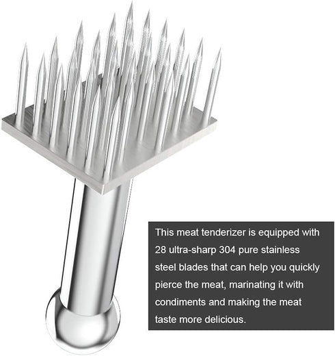 Bygytyo Kitchen Gadgets Heavy-Duty 28 Blades Stainless Steel Meat Tenderizer Needle Profession Kitchen Tools for Kitchen Cooking Tenderizing Beef,...