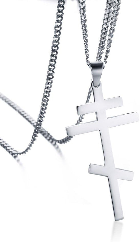 VNOX Stainless Steel Religious Russian Orthodox Cross Pendant Necklace for Men Women...