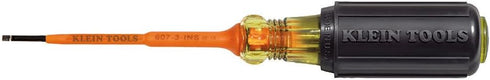 Klein Tools 607-3-INS Insulated Screwdriver, 3/32-Inch Cabinet Tip with 3-Inch Shank, Made in USA...
