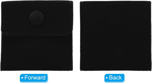 PATIKIL 7x7cm Jewelry Pouches with Snap Button, 6 Pack Velvet Jewelry Pouches Portable Soft Storage for Necklace Bracelet Earring Watch Rings Broo...