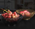 Cq acrylic Fruit Basket For Kitchen,Fruit Basket With Banana Hanger,Fruit and Vegetable Storage Holder For Kitchen Countertop,Golden...