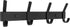 Matte Black Coat Rack Wall Mount – 12 Inch Stainless Steel Hook Rail with 4 Double Coat Hooks – Wall Mounted Entryway Organizer for Coats, Hats, B...