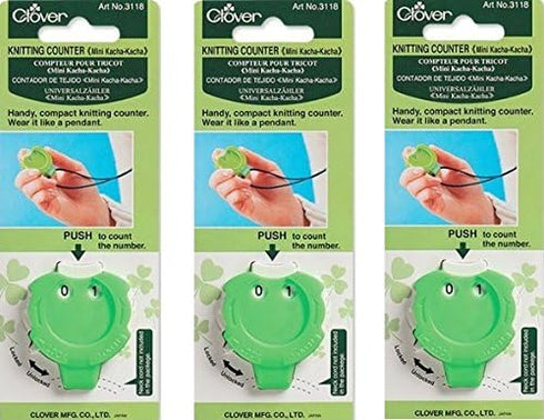 Clover Knitting Stitch Counter Mini Kacha-Kacha (3 Pack)...