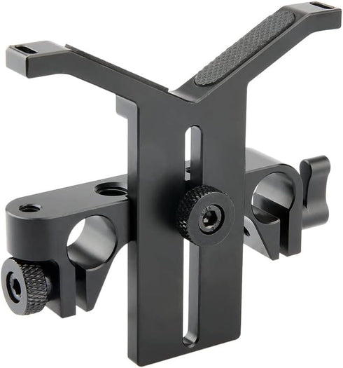 NICEYRIG Long Lens Support Bracket Height Adjustable with 15mm Rod Clamp for Follow Focus DSLR Camera 15mm Rail Block System...
