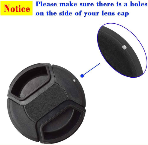 5 Pack Elastic Lens Cap Keeper Lens Cover Leash Prevent Lens Cap Lost Compatible with Canon/Nikon/Sony/Fujifilm/Olympus/Panasonic DSLR SLR Camera ...