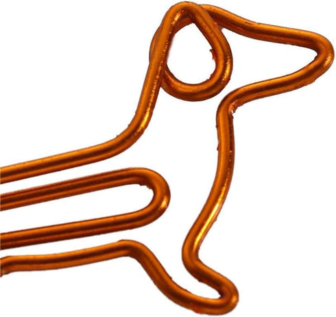 20Pcs Small paperclips Orange,Orange Cute Small Paper Clips,Dachshund Shaped Paper Clips,Cute Paperclips Bookmarks Planner Clips,Office Supplies G...