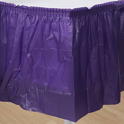 Unique Industries Plastic Table Skirt, 29" x 14", Purple...