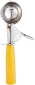 Portion Scoop - #20 (1.5 oz) - Disher, Cookie Scoop, Ice Cream Scoop - Portion Control - 18/8 Stainless Steel, Yellow Handle, For Cookie, Ice Crea...