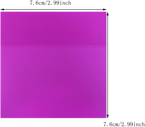 4 Pack Transparent Sticky Notes 7.6x7.6CM Self-Stick Book Tabs 200 Sheets Waterproof PET Post Memo Label Markers Sticky Notes Pad (Purple)...