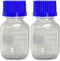 Karter Scientific 50ml Glass Round Media Storage Bottles with GL32 Screw Cap, Borosilicate, (Pack of 2)...