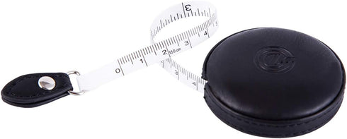 g Tape Measure Leather Retractable Body Measuring Tape 150 cm 60 Inch Tailor Fabric Small Tape Measure with Push Button, Black (1 Pack)...