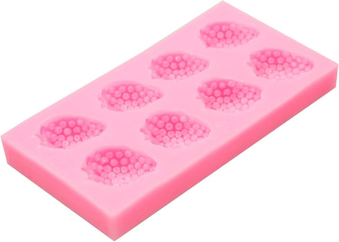 Silicone Fruit Snack Molds, 3D Strawberry Lemon Fondant Baking Molds, Mini Pineapple Grape Chocolate Molds for Cake Decoration Cupcake Topper Cook...