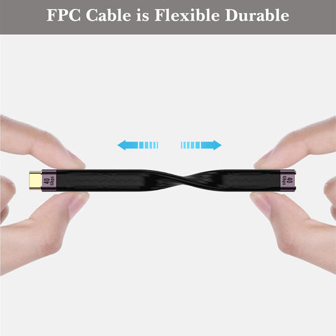 USB C Extension Cable(0.4Ft), Short USB-C Male to Female Flexible Cable Support Thunderbolt 4/3,USB4, PD 100W,8K/4K Video,40Gbps Date Transfer for...