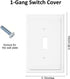 1-Gang Modern Edge Decorative Wall Plate Cover Switch Outlet Single Toggle Electrical Faceplate for Light Switches, Smart Switch, GFC, ReceptacleI...