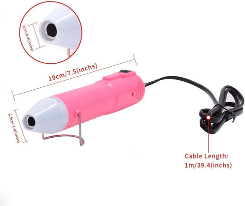 Heat Gun,mofa Embossing Mini Heat Gun,Hot Air Gun For Craft with Stand For DIY Embossing And Acrylic Paint Dryer,Multi-Purpose Electric Heating No...
