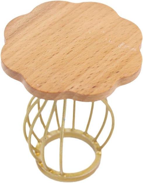 Dollhouse Side Table Wooden Miniature 1: 12 End Table Mini House Tea Table Model for Doll House Furniture Decorations Accessories...