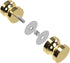 CKB Double Sided Shower Glass Door Knob, Polished Gold Finish with Solid 304 Stainless Steel Door Handle Pull for Bathroom. Compatible with 5/16" ...