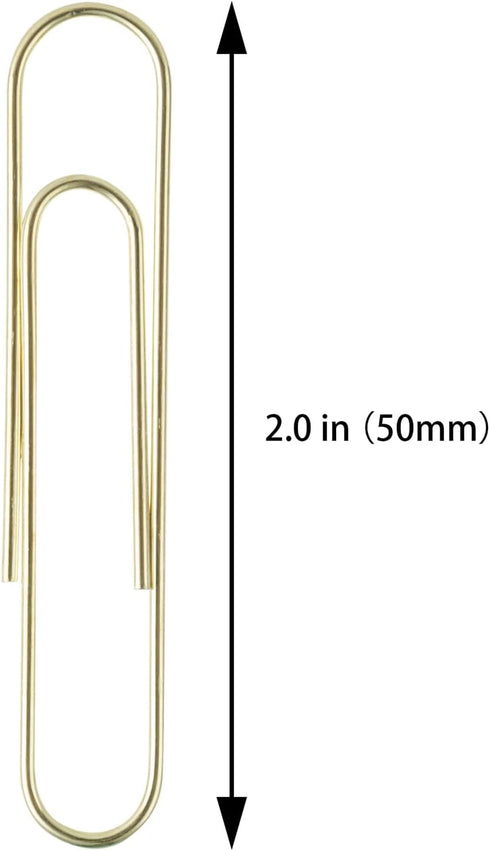 Large Paper Clips, Gold Paper Clips, 2 Inch Paper Clip, Jumbo Paperclips 100/Pack...
