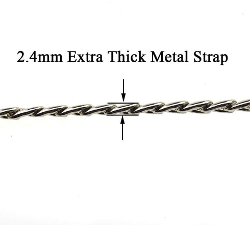 HAHIYO Purse Chain Strap Length 55.1 inches Bright Silver for Shoulder Cross Body Sling Purse Handbag Clutch Replacement Strap Comfortable Flat 0....