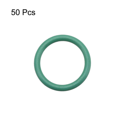 uxcell Fluorine Rubber O-Rings, 13mm OD 10mm ID 1.5mm Width FKM Seal Gasket for Machinery Plumbing, Green, Pack of 50...