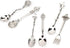 Fdit 6Pcs/Set Vintage Carved Coffee Spoon Teaspoon Retro Zinc Alloy Dessert Coffee Tableware Spoons Cutlery Kitchen(Silver)...