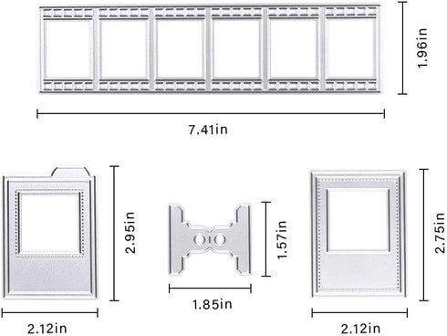 Film Cutting Dies Stencil Metal Template Molds, Embossing Tool Die Cuts for Card Making Album Paper Scrapbooking DIY Etched Dies Craft...