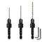 3 Pack Countersink Drill Bit Set #10#12#16, 3in1 Woodworking Counterbore Hole Saw Drill Bits, Depth Adjustable M2 Pilot Drill Bits, 82-Degree Cham...