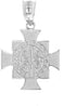 Fine 925 Sterling Silver St. Benedict of Nursia Maltese Cross Charm Pendant (0.97")...