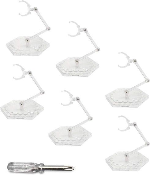 Action Figure Stand Clear, 6 Pcs Adjustable Action Figure Display Stands with Screwdriver...