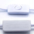 Lamp Cord with Switch, Extension Cord 6 Feet Flat Plug Wiring Stripped Ends Replacement for DIY and Repair Lights Cable (White)...